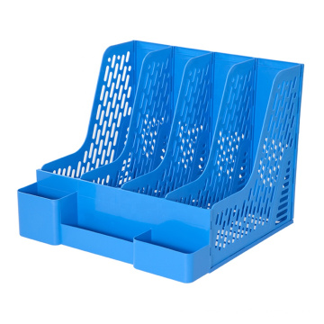 Comix Multifunctional Magazine File Holder 4 Lattices Desk Organizer Standard Organizer Box